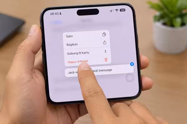 Menghapus Kontak Nomor Telepon Duplikat
